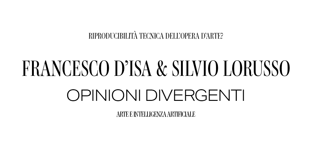 AI sì, AI no, quali le sue conseguenze per la nozione di creatività per come l'abbiamo sempre codificata? Agli angoli opposto del ring, @francdisa e Silvio Lorusso. Che il match cominci. bit.ly/TheItalianRevi…