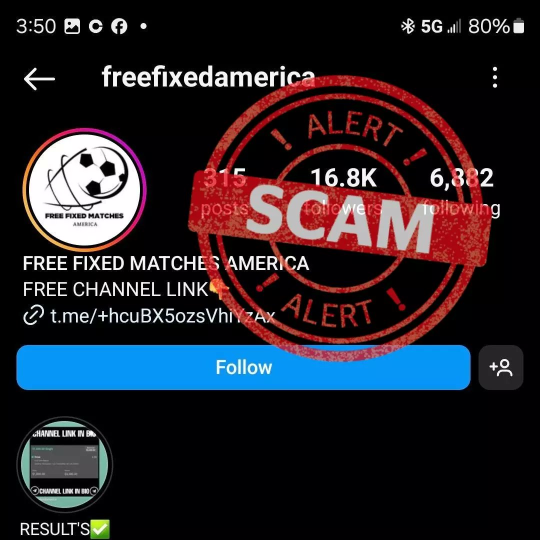 SCAM ALERT 🚨 - Checked & confirmed! DON'T TRUST HIM ⛔ #bet365 #apuestas @FixedMatchHelp #scommesse #scommessevincenti #1xbet #wetten #sportwetten #betting #scam #betscammers #fixedscam #pronostic #scammers #scambet #fixedmatches_scam_adviser #freepicks #ScamAlert