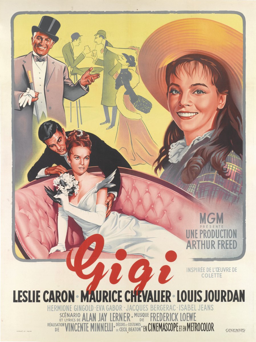 TCMComingUp's tweet photo. #ComingUpOnTCM
GIGI (1958) Leslie Caron, Maurice Chevalier, Louis Jourdan, Hermione Gingold
Dir.: Vincente Minnelli 11:15 AM PT
A Parisian girl raised to be a courtesan dreams of love and marriage.
1h 56m | Musical | TV-G
#TCM #TCMParty #Colette #AlanJayLerner #FrederickLoewe https://t.co/VGTNsWYVW8
