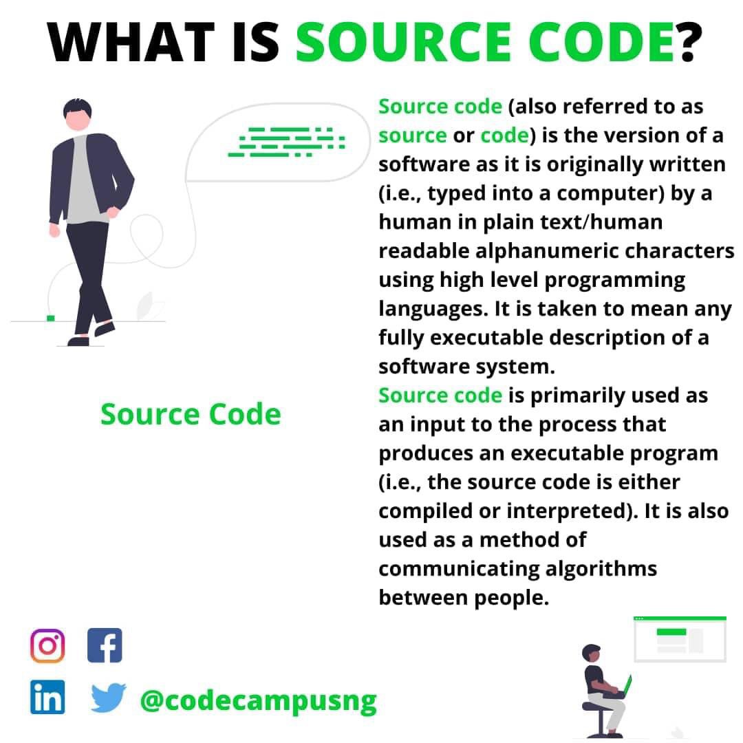 Want to learn more programming concepts and tips.? 😎
👇👇👇👇👇👇👇👇
Follow @codecampusng for more📱
👆👆👆👆👆👆👆👆
———————
What is Source Code?
——————
Begin your journey as a Developer today. Click the Link in Bio
———————
#vscode #sourcecode #programming #javascript #nigeria
