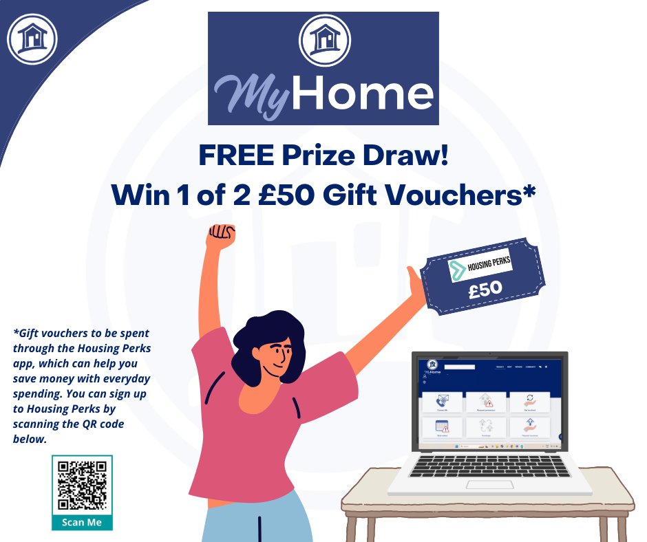 📣 MYHOME REGISTRATION - FREE PRIZE DRAW! Every quarter we are running a free prize draw for the chance to win one of two £50 gift vouchers amongst tenants who have signed up to MyHome, our new customer portal. Simply click the link below to sign up: myhome.grampianhousing.co.uk