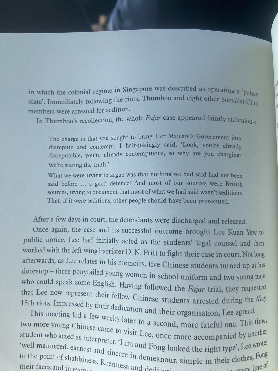 D.N. Pritt: what a guy. The Englishman who represented Bhagat Singh, Ho Chi Minh & Jomo Kenyatta, and was assisted by Lee Kuan Yew in a case for striking trade unionists in Singapore (screenshot). Basically went around the world representing everyone the British/French hated.