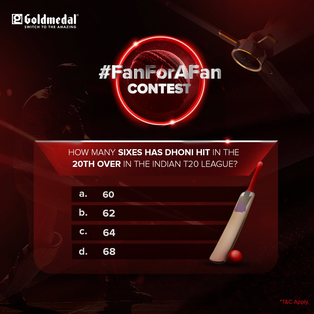 We don’t call him cool without reason! 🧊 Dhoni has been a force to reckon with over the years, in the 20th over at the Indian T20 League. Can you guess how many maximums he’s hit in this phase of the innings? Comment the right answer and rack up those points to stand a chance