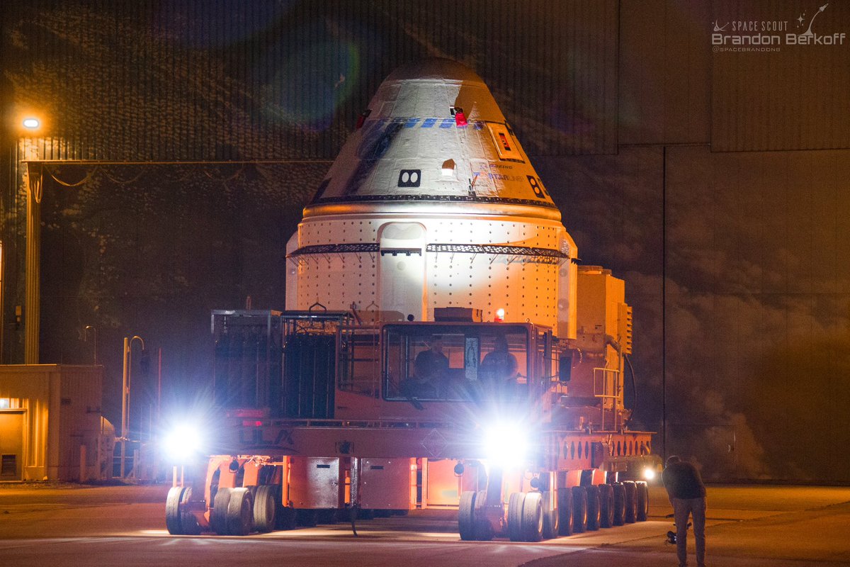 Next stop: SLC-41 Then: The International Space Station Early this morning Boeing rolled out their CST-100 Starliner capsule which is set to fly the Crew Flight Test mission on May 6th. 📸: Me for @WeAreSpaceScout