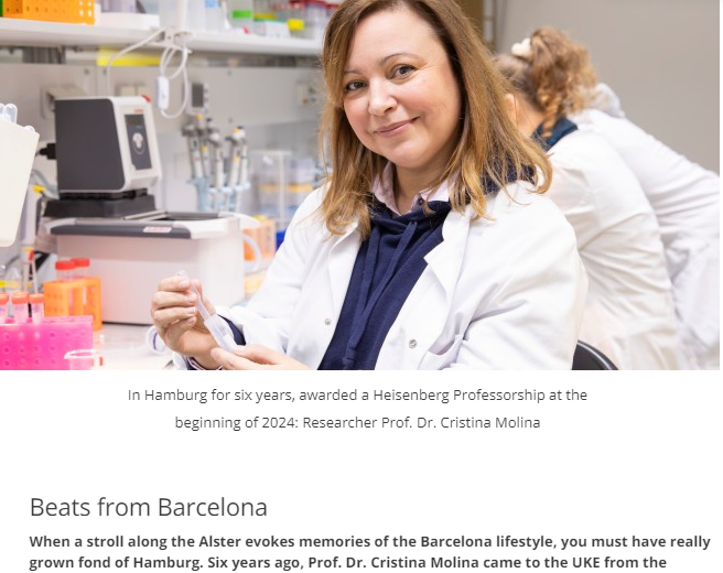 Beats from Barcelona - Find out more about UCCS Fellow Prof. Cristina Molina here: uke.de/english/resear…