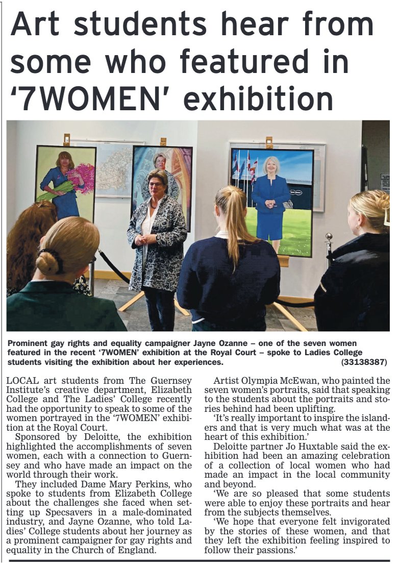 I'm also very happy to announce that #7WOMEN are having a 2nd life, thanx to Claire Allen @ #guernseyliteraryfestival. You'll have another chance to see them, in a free art exhibition at #thegeorgecrossangallery From Sunday 28th April to Sunday 5th May. More details to follow.