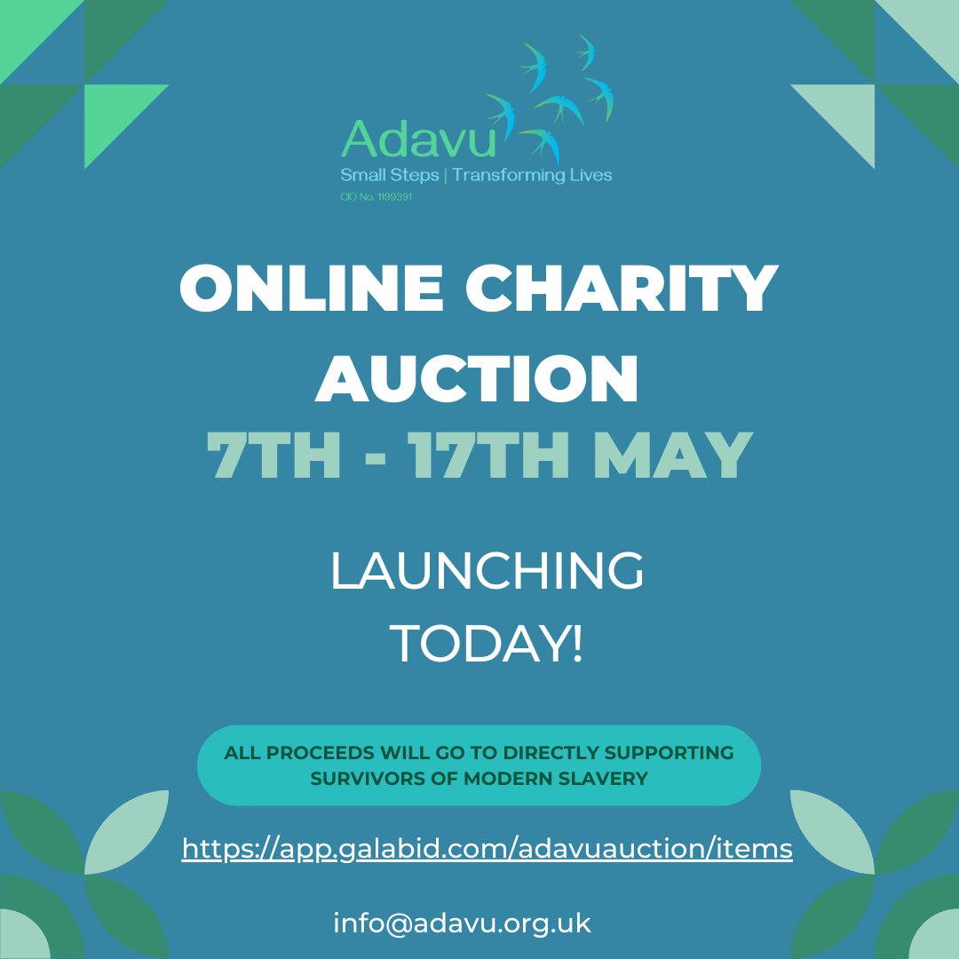 This is it! Adavu's auction is now officially live! Please take a look at the wonderful items that have been generously donated and make a bid app.galabid.com/adavuauction/i…
