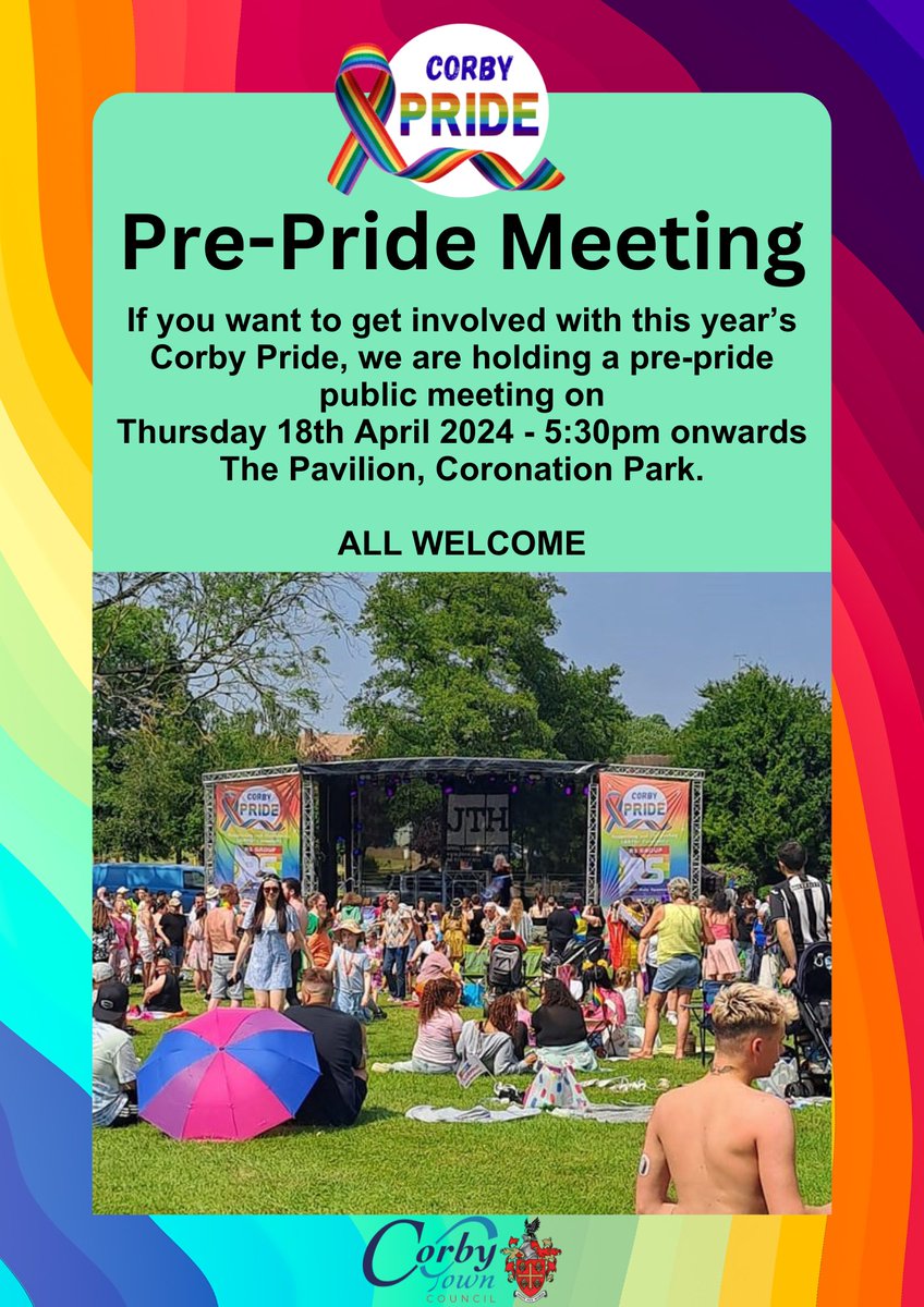 A gentle reminder that this Thursday, we will be holding a Pre-Pride meeting to discuss the day and answer any questions you may have. All welcome