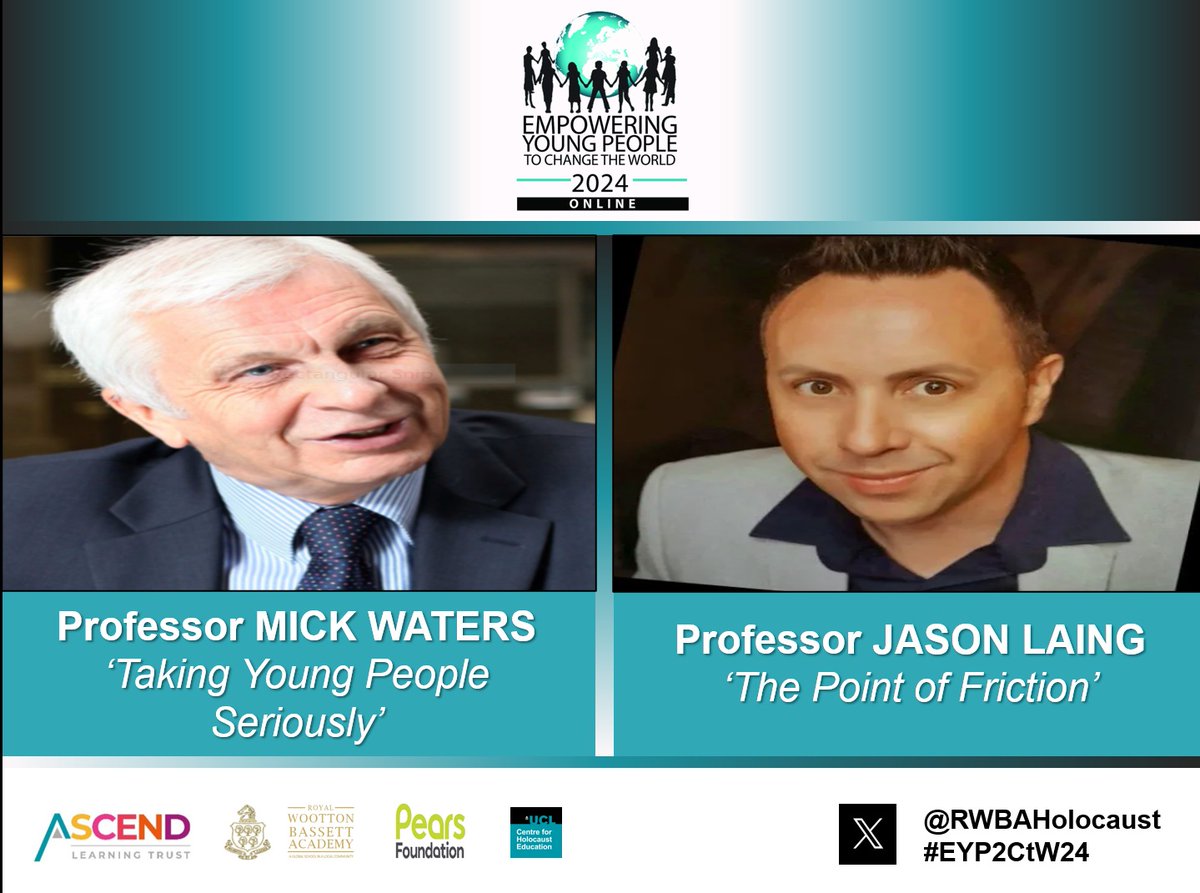RWBAHolocaust's tweet image. We are delighted #EYP2CtW24 is underway with two wonderful contributions... session sure to inform, challenge, engage, inspire &amp;amp; empower!
RT
@AscendLT @PeteHJ @CristaHazell @GECCollect @creativeHigg @PenAHay @elly_chapple  @MissJTappenden @soper_mr @JonGibson6 @_WhatMakesAMan_