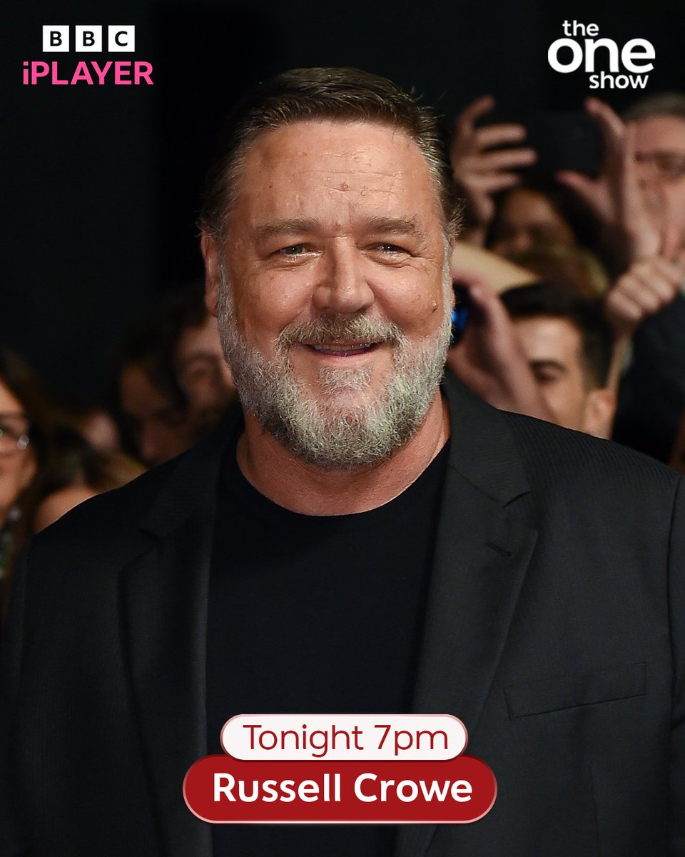 🎸@russellcrowe is ready to rock the UK! 🎸 The iconic actor and musician will be joining us on #TheOneShow to talk about his new tour 🎶 Have a question for Russell? Email theoneshow@bbc.co.uk 📩 or comment below 👇
