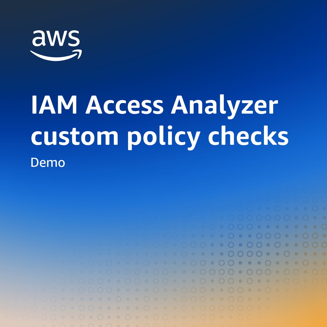 Custom policy checks help you enforce your organization's security standards. Learn how you can get started with this #AWSIAM Access Analyzer capability. go.aws/3VrirRC