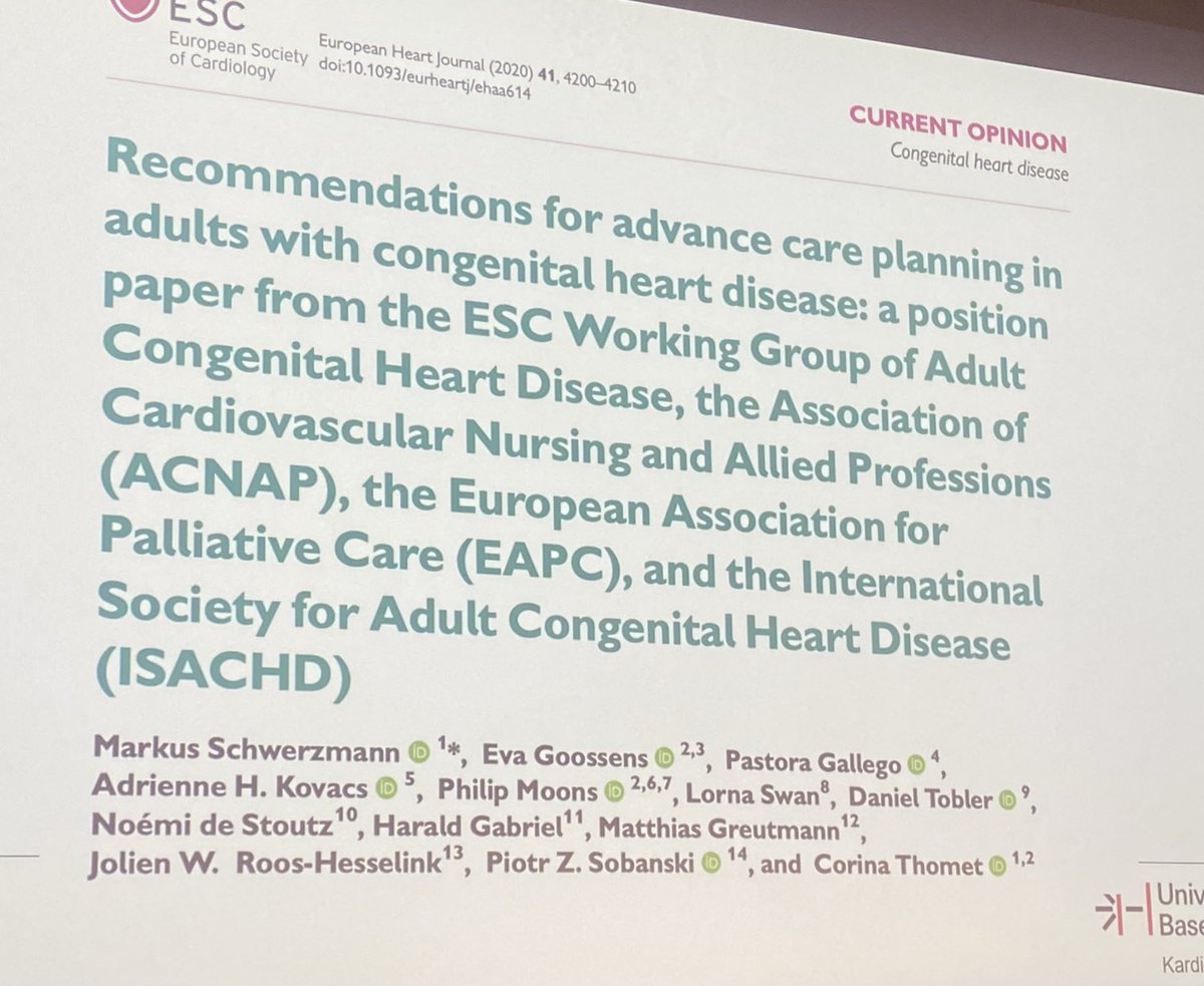 ⁦@euroachd⁩ super important topic - #advancedcareplanning #ACHD