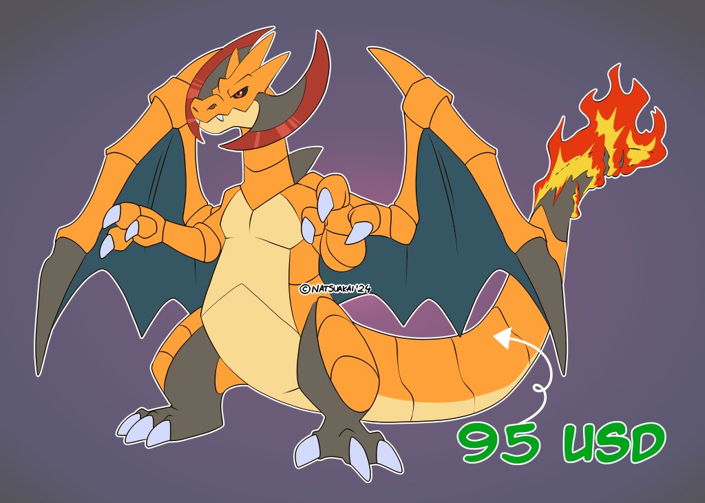 Charizard Y-Haxorus hybrid looking for new trainer!