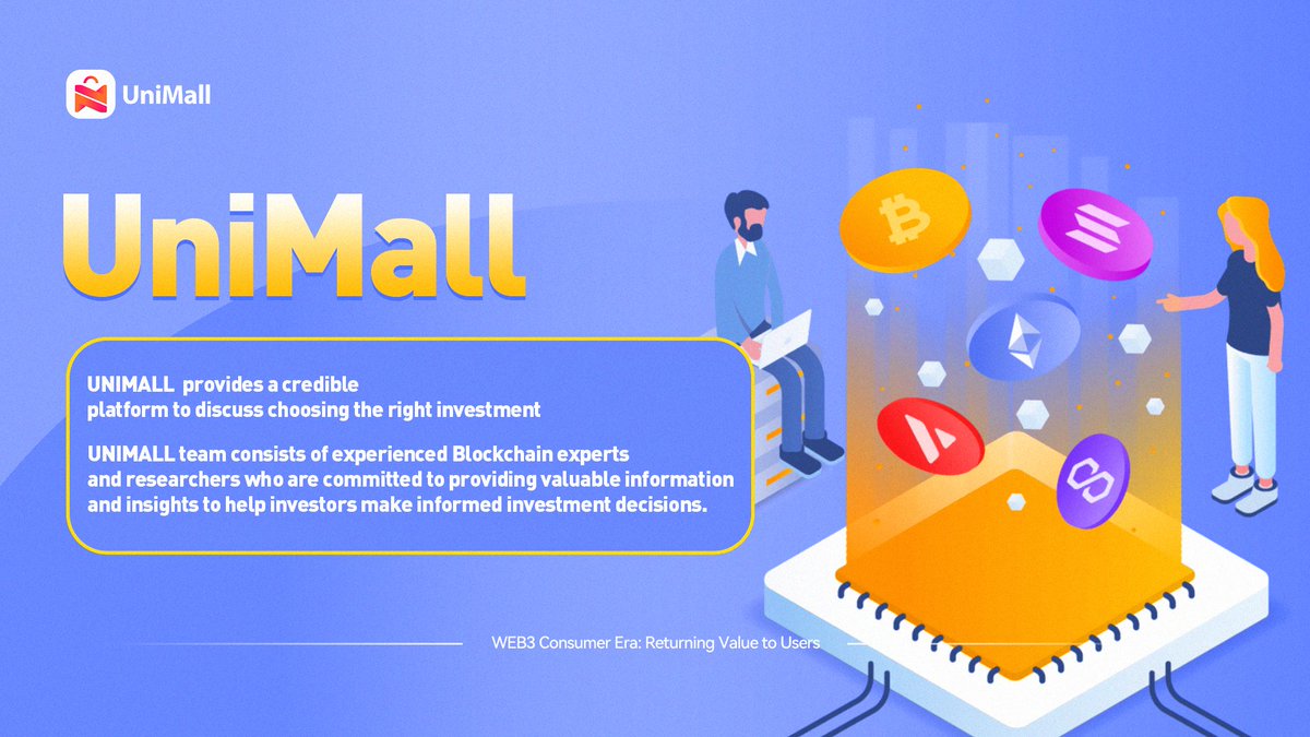 Luckybird_Meta's tweet photo. #UNIMALL provides a credible platform to discuss choosing the right investment👍🏼
#UNIMALL team consists of experienced #Blockchain experts and researchers who are committed to providing valuable information and insights to help investors make informed investment decisions. https://t.co/FMfa5cfEVp