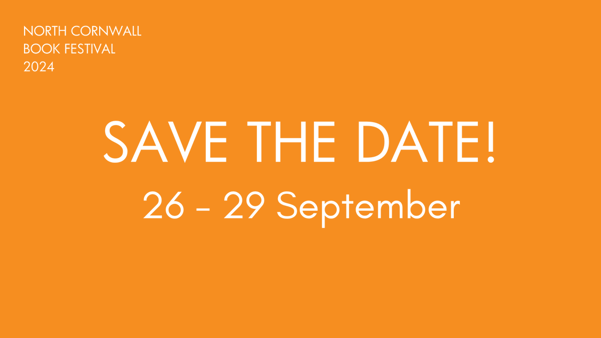 🤩SAVE THE DATE! 🤩 This year’s @NCornBookFest will be running from 26-29 Sept. Tickets will be released on 1 July. We are beyond excited by the line-up of authors secured & can’t wait to share them with you all! 🔗Find out more: endelienta.org.uk/north-cornwall…