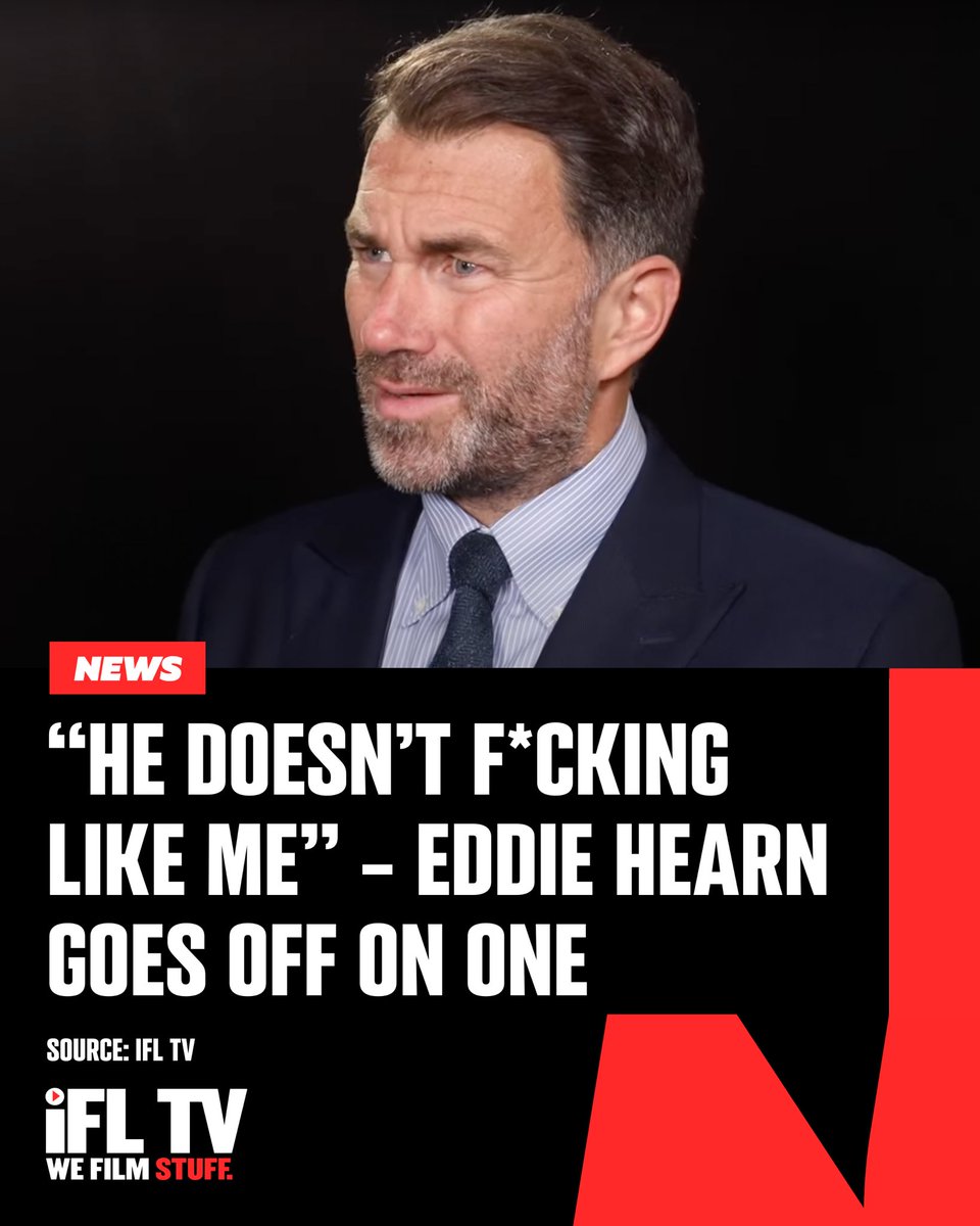 'HE DOESN'T F*CKING LIKE ME' @EddieHearn goes OFF after the announcement of Matchroom & Queensberry's 5vs5 🍿 Listen to the full interview HERE 🔗 linktr.ee/IFLPod #5vs5 | #4CrownShowdown | #RiyadhSeason | #EddieHearn