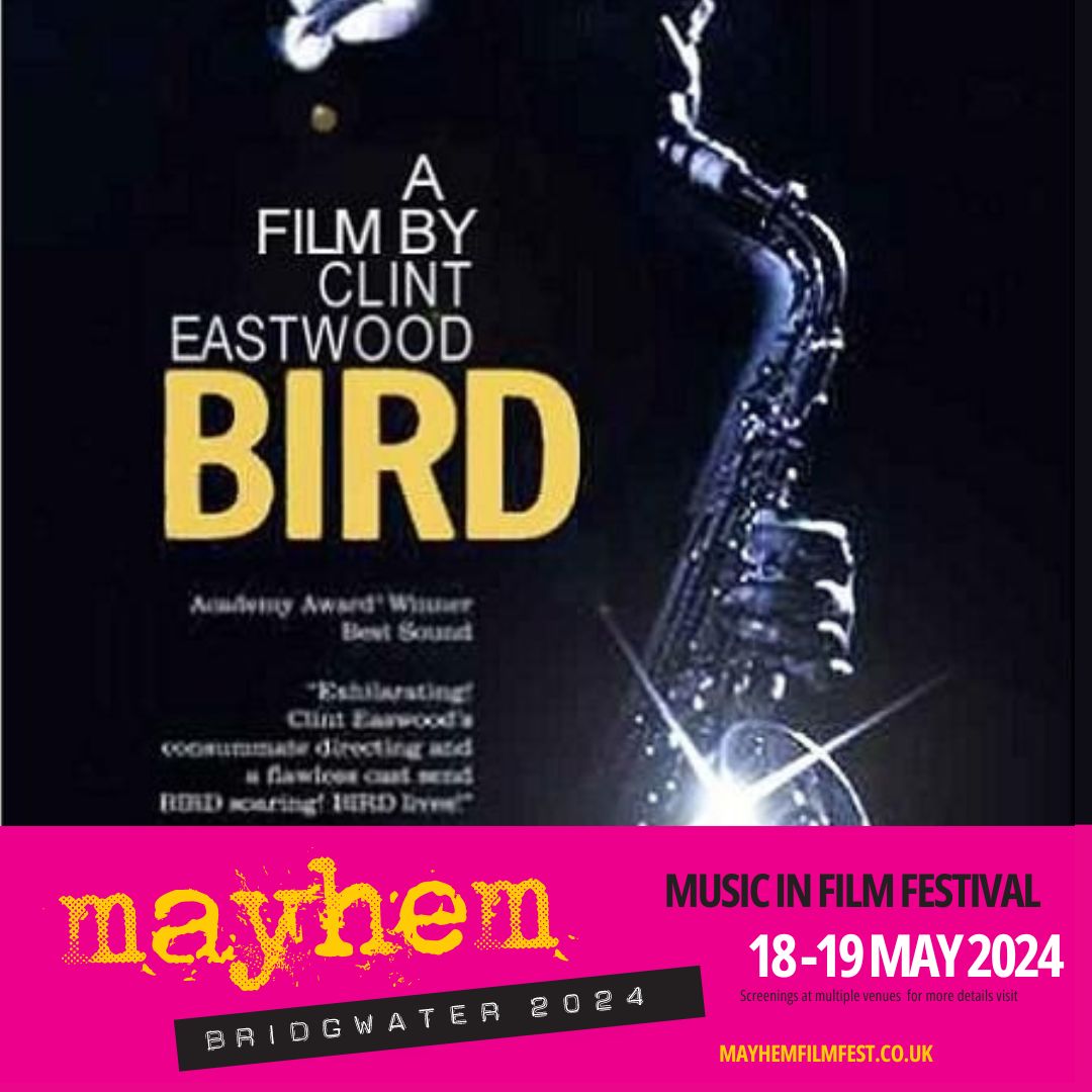 Director Clint Eastwood, a noted jazz aficionado, directs this heartfelt study of pioneering bop saxophonist & jazz visionary Charlie “Bird” Parker. Watch this film at @bridgwaterartscentre on Sunday 19th May. Book your ticket: mayhemfilmfest.co.uk #MayhemFilmFestival2024