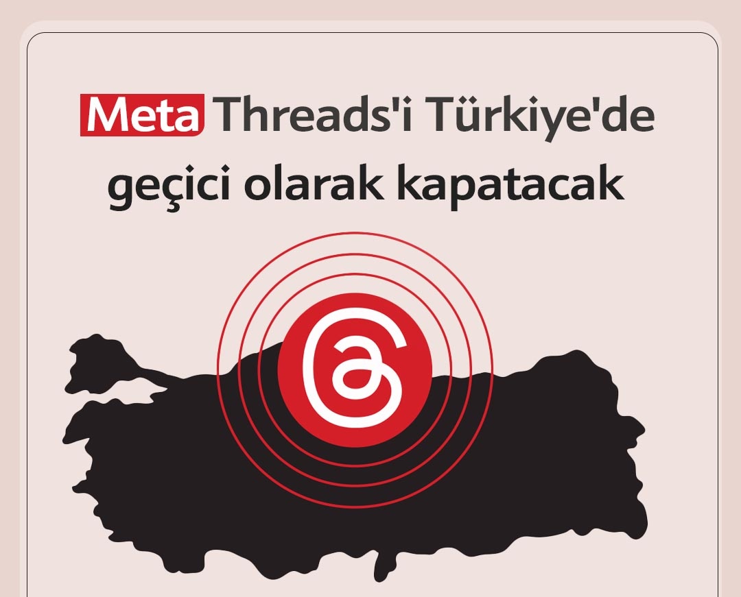 #SonDakika Meta'nın metin tabanlı sosyal medya platformu Threads, Türk Rekabet Kurumu'nun ara emrine uymak için 29 Nisan'dan itibaren Türkiye'de geçici olarak kapatılacak. #deprem #Perletti #16Nisan #salı #paobc #Palestine #Threads #META
