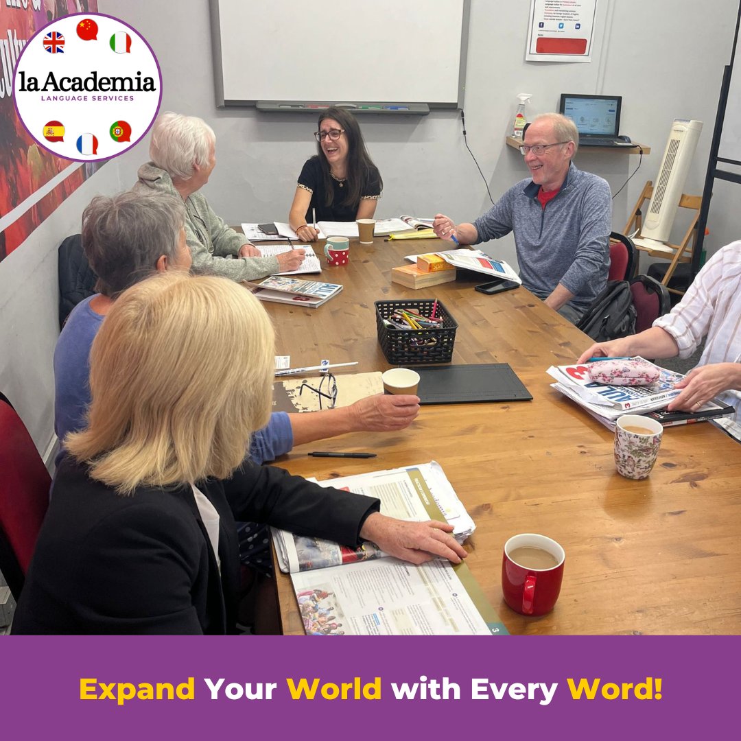Meet fellow language enthusiasts, share stories, and enhance your skills together at La Academia - It's all about having fun and getting fluent together!

Join the fun and sign up for a la Academia #language class today.

#learntogether #languagelearning