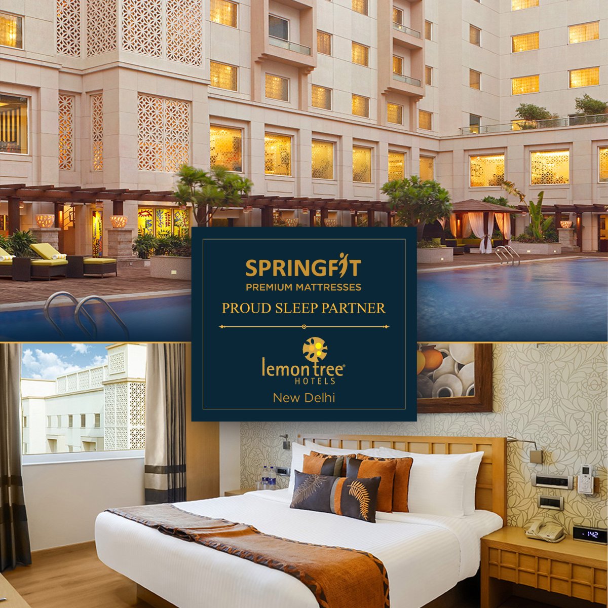 After a long day of meetings & business, unwind at the Lemon Tree Aerocity hotel, which features our Springfit #Premiummattresses.
#ProudSleepPartner

Visit at springfit.com

#LemonTreeHotels #SpringfitMattress #Mattress #Sleep #Hospitality #Hotelmattress #LuxuryHotel