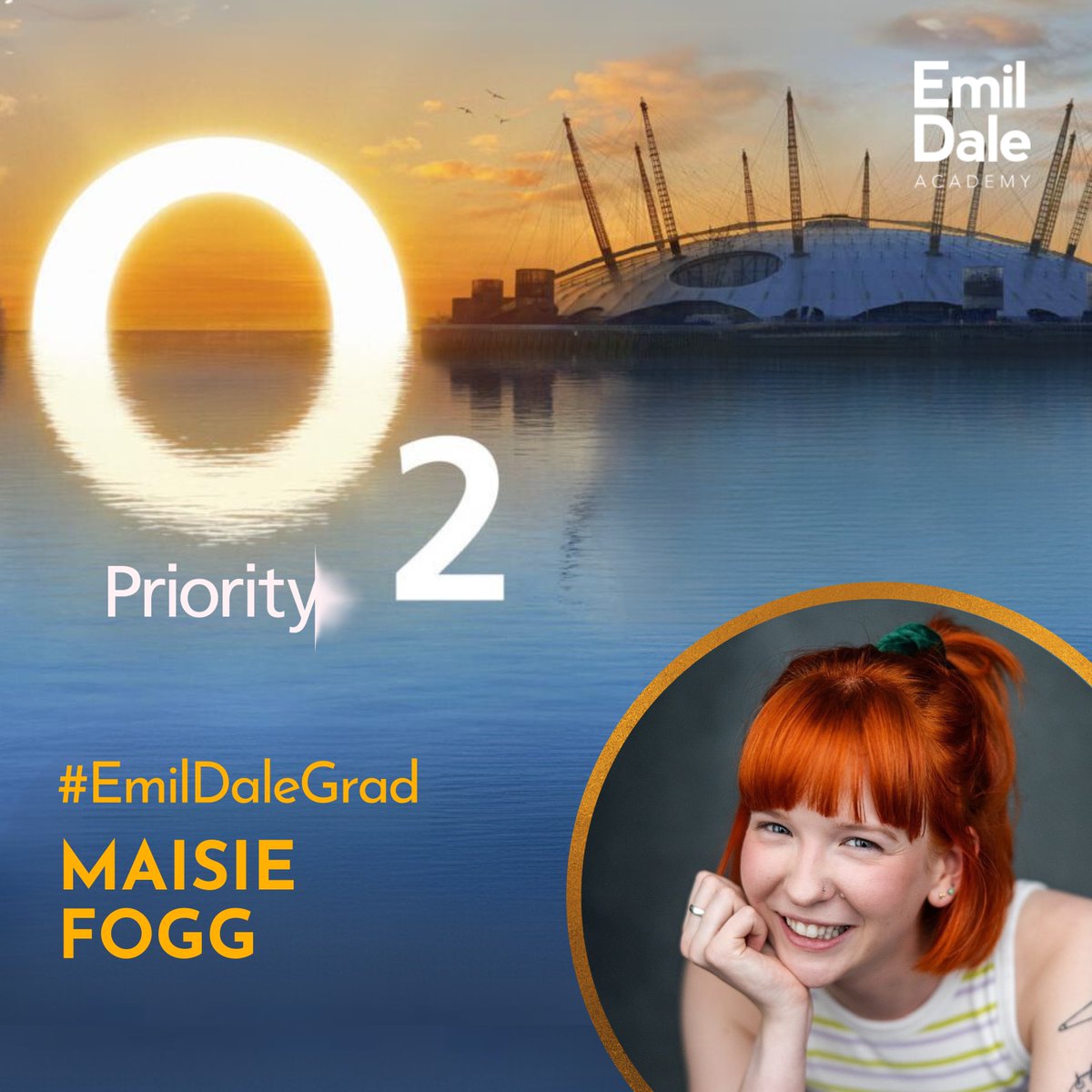 ✨ MORE GRAD NEWS! ✨ Huge congratulations to Emil Dale BA graduate Maisie Fogg who can currently be seen on our screens in adverts for O2 Priority! 💫 We were already proud of you ⭐️ #theatre #emildale #musicaltheatre