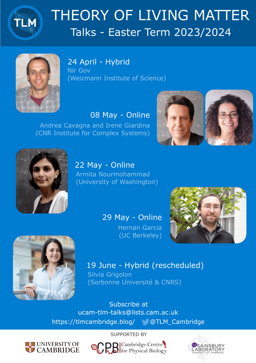📢 @TLM_Cambridge is back with a stellar line up of online and hybrid talks for Easter Term 2024!! 📷 Please RT and subscribe 📷 to attend our online talks : ucam-tlm-talks@lists.cam.ac.uk
