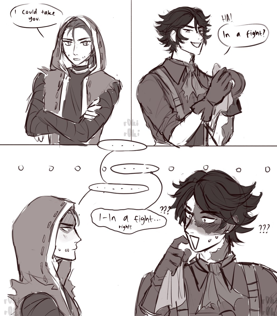 r0ki_r0ki's tweet photo. a low effort remake of an old dumb comic i made a few years back 😭
#nortnaib https://t.co/EIlUgyDNnA
