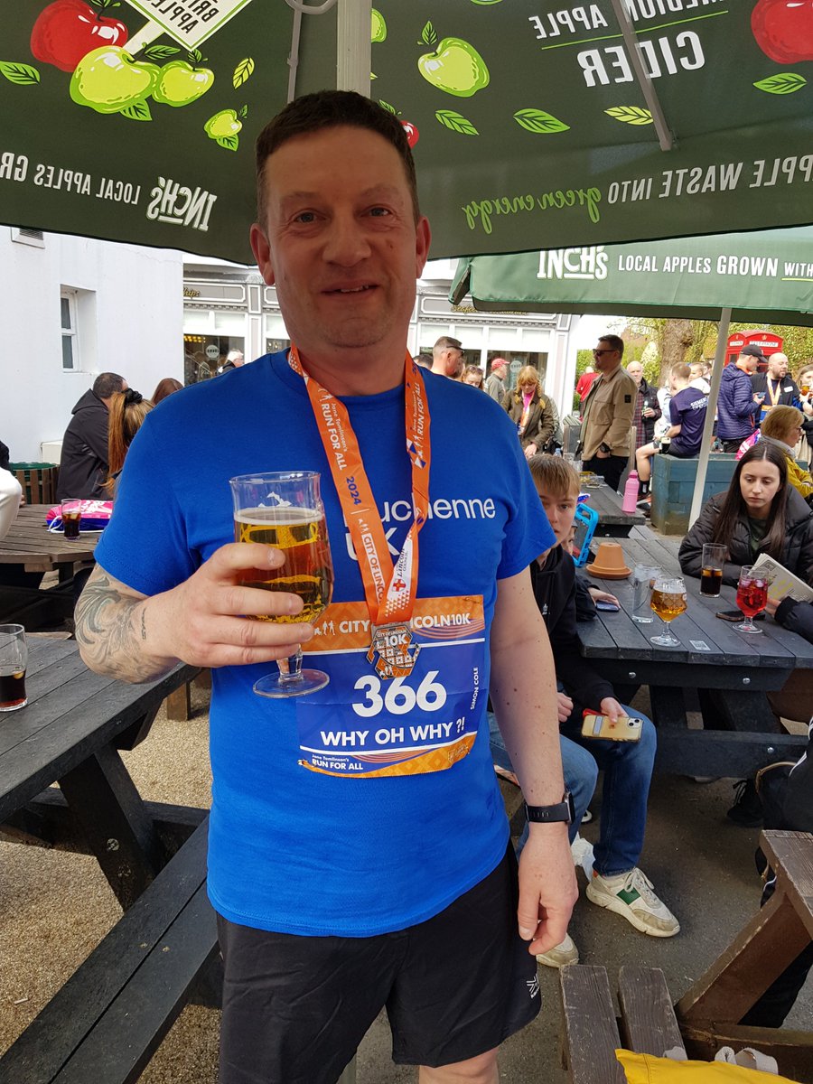 Thank you and well done to Simon Coles who ran the Lincoln 10k for Duchenne UK! Simon ran the race in under an hour and raised £330! Fancy taking on a challenge for Duchenne UK? Check out our events and campaigns that you can get involved in: duchenneuk.org/fundraising-ev…