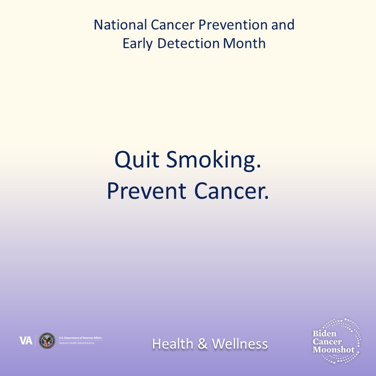 #QuitSmoking. That’s it. That’s the message. VA can help. Call 1-855-QUIT-VET or text VET to 47848 or visit veterans.smokefree.gov. #QuitSmoking #BidenCancerMoonshot