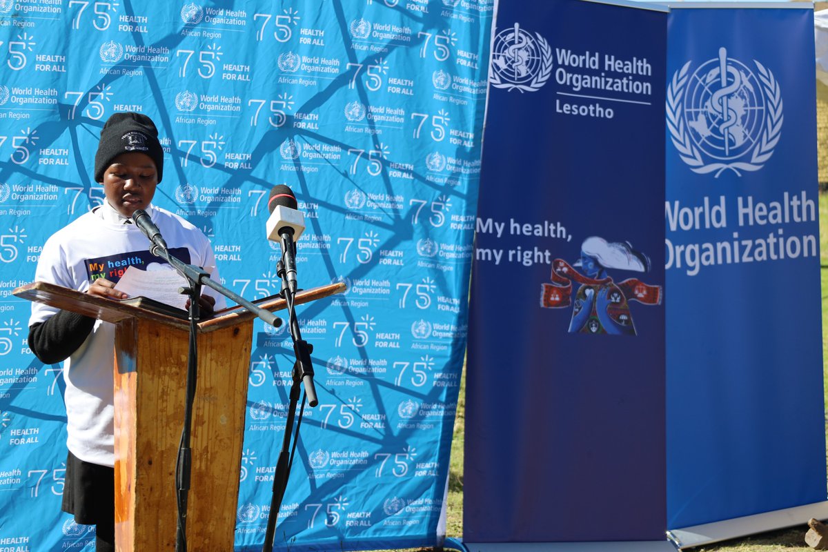 🏆Congratulations to the winners of @WHOLesotho World Health Day Poetry competition on the theme, 'My Health, My Right'. #WorldHealthDay #MyHealthMyRight