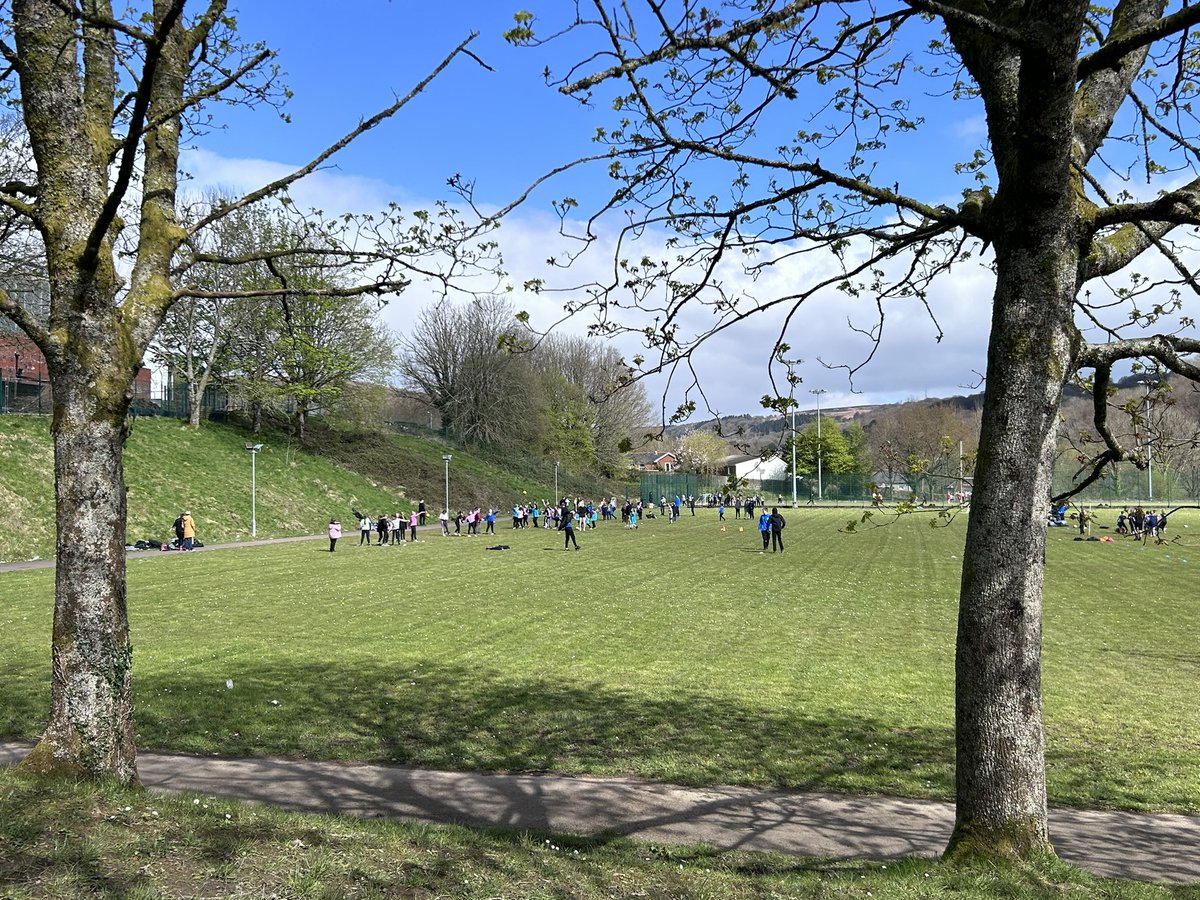Abersychansch's tweet photo. The sun is shining and our Year 4 Sports Festival is well underway! @Aber_Transition Diolch to our sports leaders for all their help today! ⚽️🏐🏉
#transition https://t.co/4lnHMZdJGW