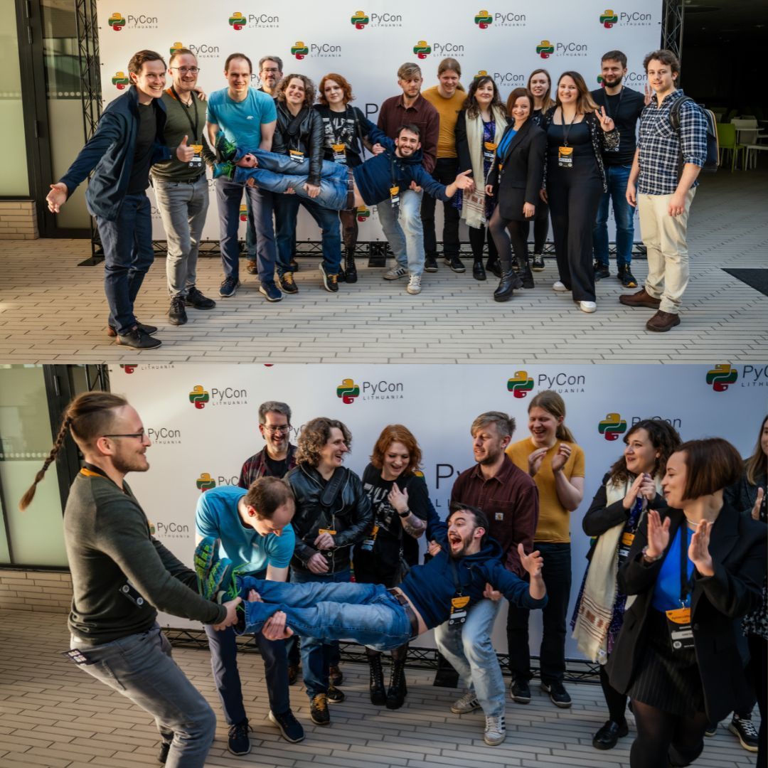 This is how we do it! 😁 Two weeks have elapsed since the conference, and PyCon Lithuania 2024 is poised for success thanks to its dedicated community. A big thank you to all involved! 🚀 Cheers to everyone who contributed to making this event a success.🤩