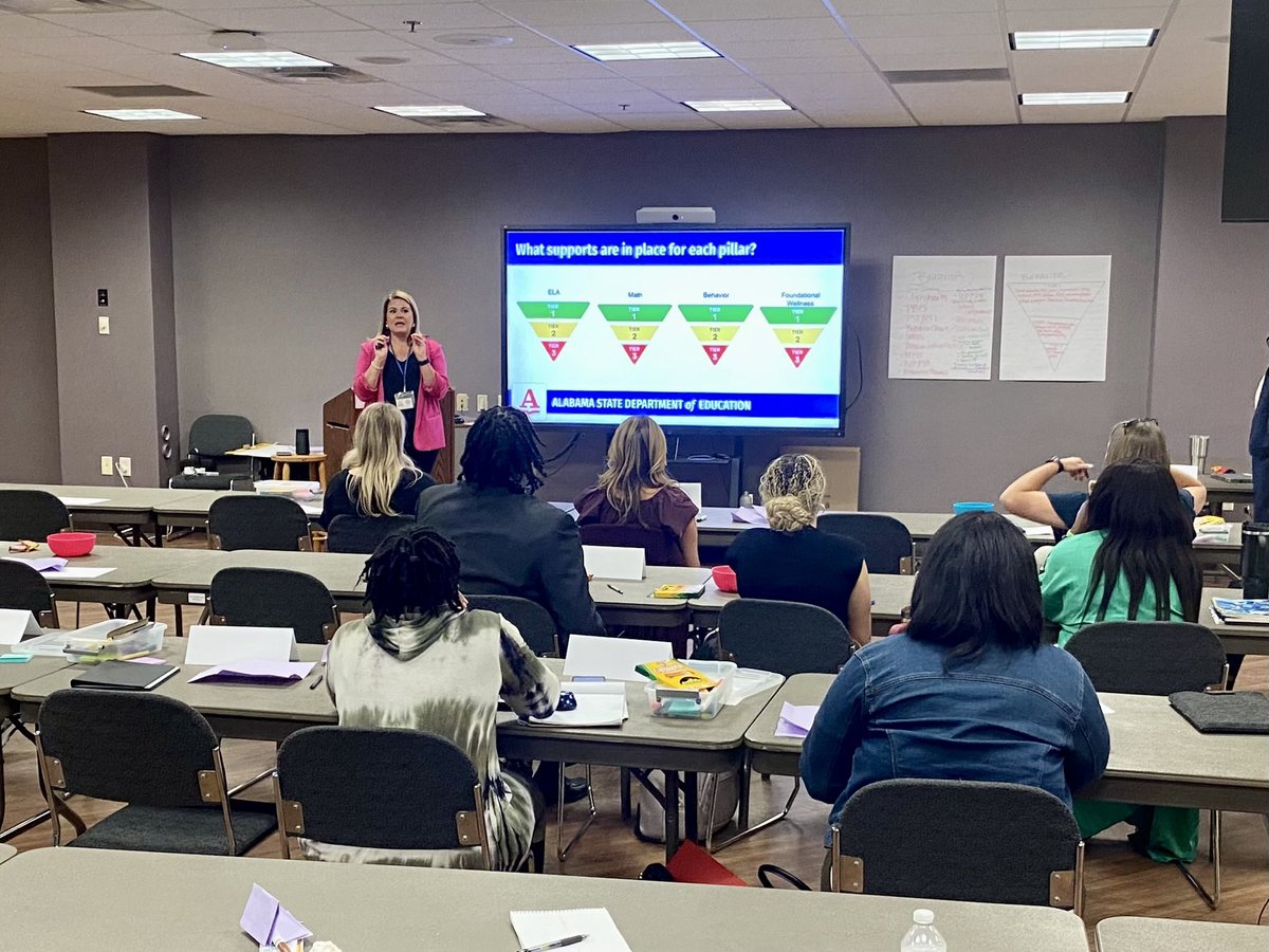 ⁦<a href="/JEFCOED/">Jefferson County Schools</a>⁩ leadership diving into tiered supports across the district. Such a fun, dedicated and engaging group!! ⁦<a href="/AlabamaAchieves/">Alabama State Department of Education</a>⁩ ⁦<a href="/AlabamaMTSS/">AlabamaMTSS</a>⁩ ⁦<a href="/angelajw97/">Angela Watkins, Ed.D</a>⁩ ⁦<a href="/LeslieCRichard2/">Leslie C Richards, Ed.D</a>⁩ ⁦⁦<a href="/orush2/">Dr. Orletta Rush</a>⁩