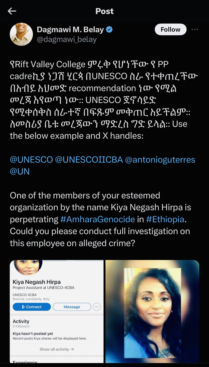 It has come to my attention that the ultra ethno nationalitsts and radical supporters of the #FanoTerroristGroup have been reporting me to @UNESCO without doing their research properly, rather relying on a not up-to-date LinkedIn account which I no longer access. Its been 8