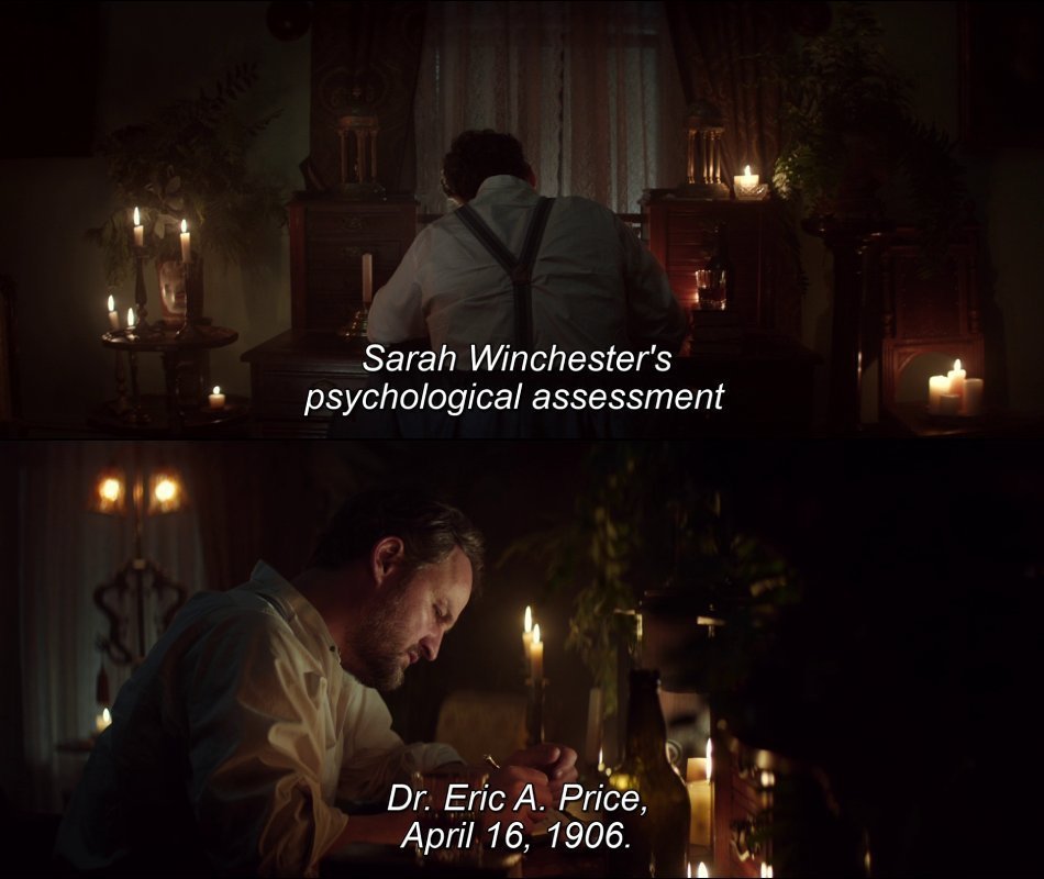 Apr 16th 1906 - Dr Eric A. Price conducted a psychological assessment and mental status examination on Sarah Winchester. 📽️📅 Depicted in Winchester (2018)