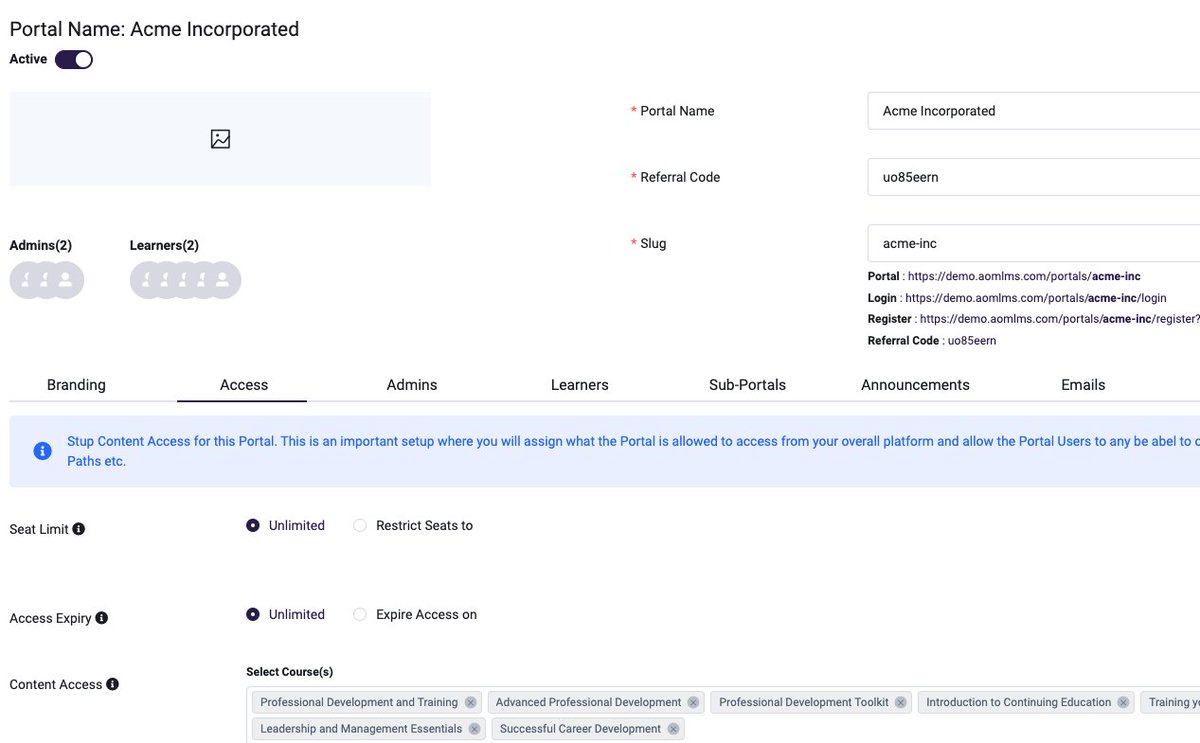 Academy_Of_Mine's tweet photo. Proud to release our "Portals" functionality which is an improvement over existing Groups feature. You can now onboard B2B customers in bulk and even segregate in Sub-Portals for larger teams. Game Changer for our customers
#lms #b2btraining #ProfessionalDevelopment https://t.co/2dR3jqEgbF