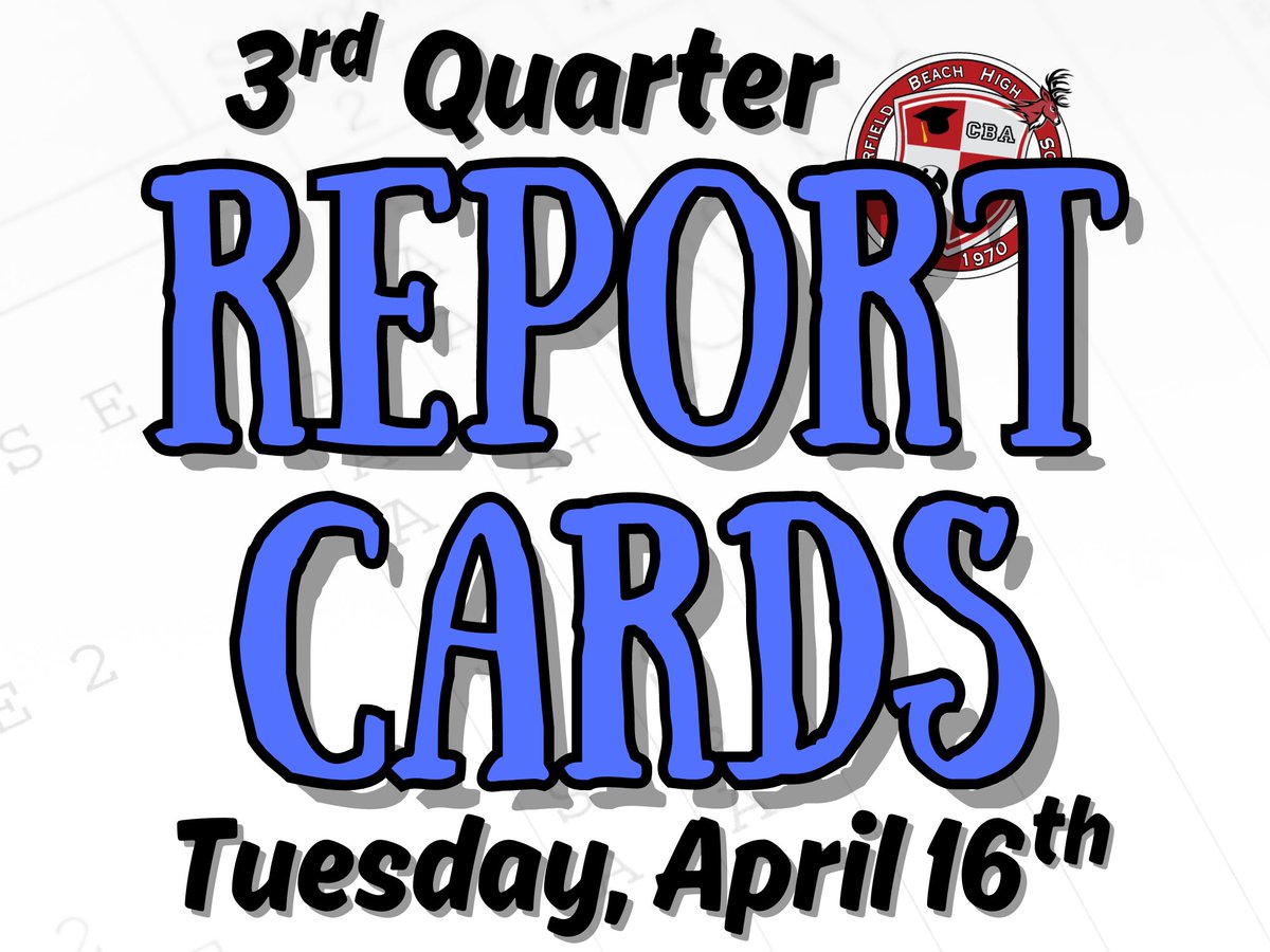 Third nine weeks report cards will be released this week for @browardschools . #DBHS students can log on to virtual counselor to see their final grades. bcps.browardschools.com/VirtualCounsel…