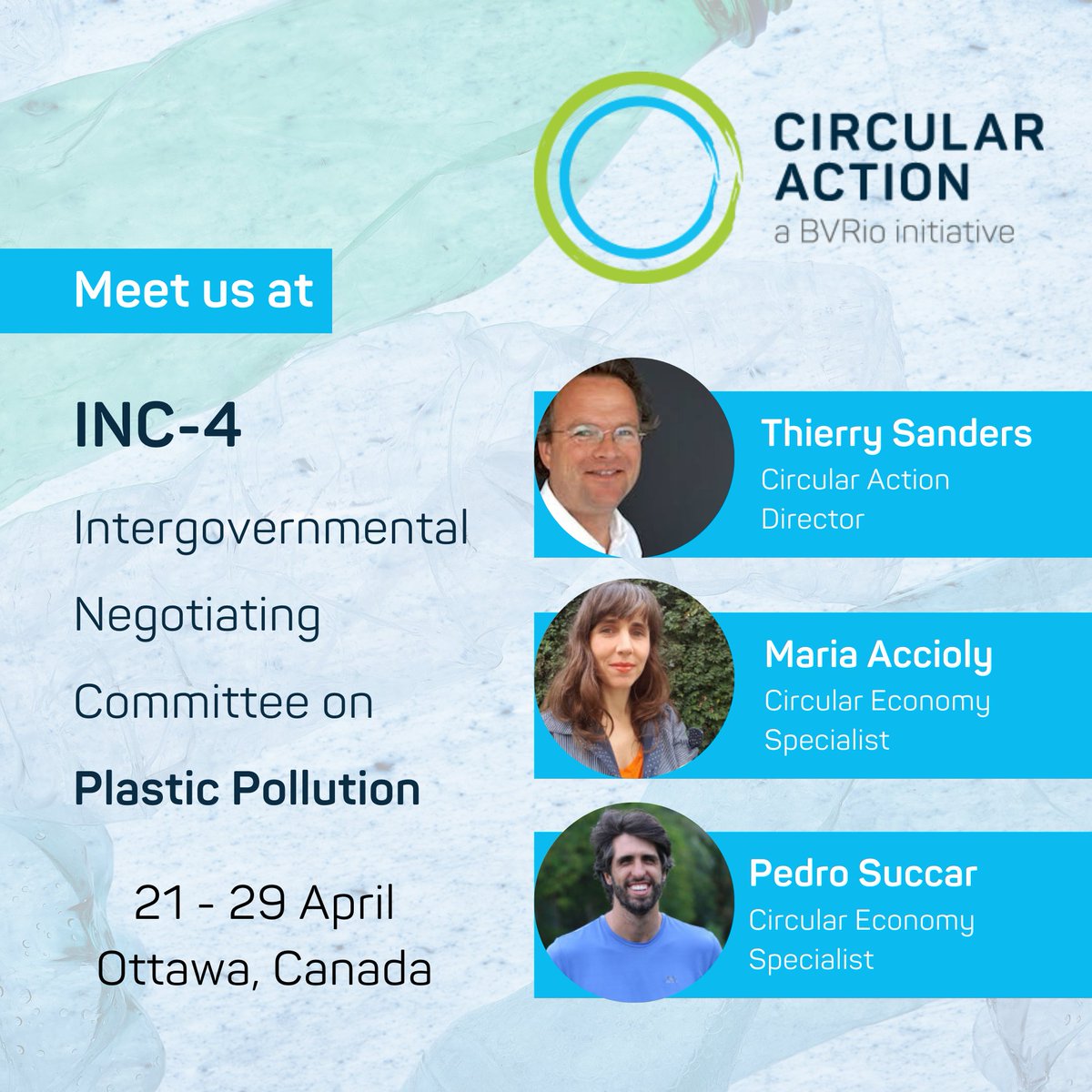 CircularAction's tweet image. Meet us at the INC-4 on Plastic Pollution.  

If you&apos;re also attending and would like to connect with us, feel free to email info@bvrio.org.  

#PlasticsTreaty #PlasticPollution #wastemanagement