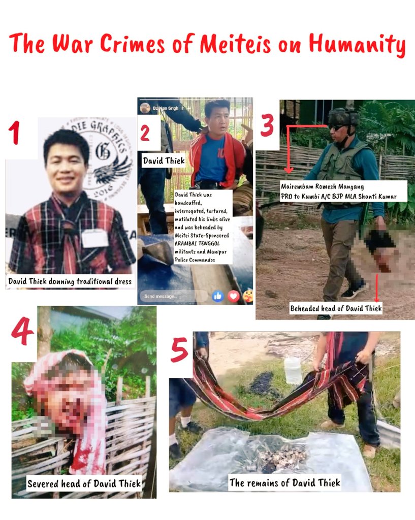 GangteValentina's tweet photo. The world had seen the On July 2023 Romesh Mangang RMO, BJP MLA Shanti Kumar, holding David Thiek’s head killing him brutally, Which clearly exploits Article 21 of the Indian constitution, However the @CBIHeadquarters nor the @HMOIndia took any actions nor investigate about this https://t.co/kkzq12G3iC