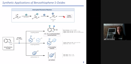 Integrated CATalysis (iCAT) CDT (@icat_cdt) on Twitter photo Orla Conboy, from <a href="/GroupProcter/">Procter Group</a>, talked about the configurational stability and concise synthesis of enantioenriched benzothiophene S-oxides, for the application of these molecules to asymmetric synthesis.
#EPSRC #CDT #iCAT Orla Conboy, from <a href="/GroupProcter/">Procter Group</a>, talked about the configurational stability and concise synthesis of enantioenriched benzothiophene S-oxides, for the application of these molecules to asymmetric synthesis.
#EPSRC #CDT #iCAT