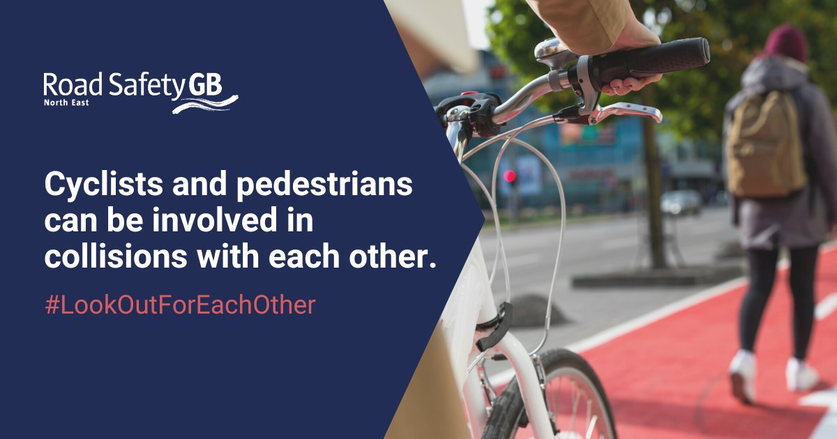 Cyclists and pedestrians, keep your eyes peeled for each other 👀