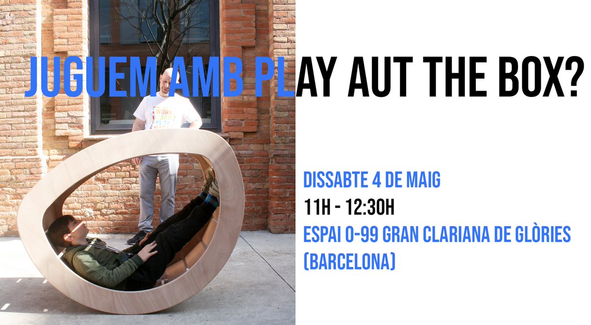 Us convidem a la presentació de #PlayAUTtheBox, un projecte que vol millorar els espais públics de joc per a infants amb #autisme i les seves famílies. 📆Dissabte 4 de maig, 11h 📍Espai de Jocs 0-99 (Plaça de les Glòries, Barcelona)  Més informació👉asdpublics.eu/play-aut-the-b…