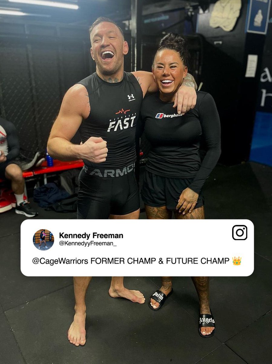 Past meets Future of Cage Warriors 🤝

Kennedy Freeman spending some time with @TheNotoriousMMA ahead of #CW172!