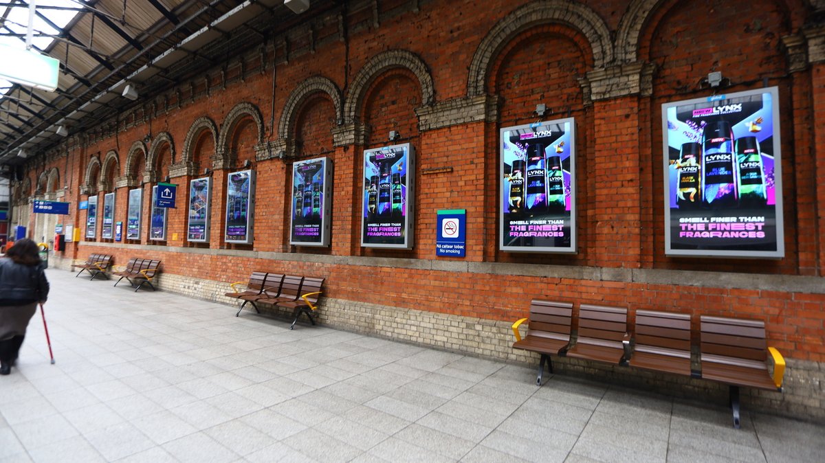 Step into a world of scent-sational freshness! @lynx latest #OOH campaign has taken over Connolly Station to unveil 5 new irresistible fragrances that will have you smelling finer than the finest fragrances. The takeover includes 9 formats, including a scented tunnel takeover 🌺
