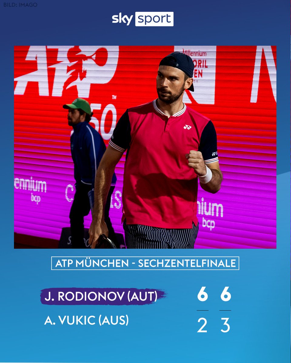 SkySportAustria's tweet photo. Souveräner Auftakt von Jurij #Rodionov in München! 🎾👏
Alle Infos 👉 https://t.co/HFn1UPEfA9
#SkyTennis #Tennis #BMWOpen #Munich #ATP #ATPTour https://t.co/mODZTCj1j2