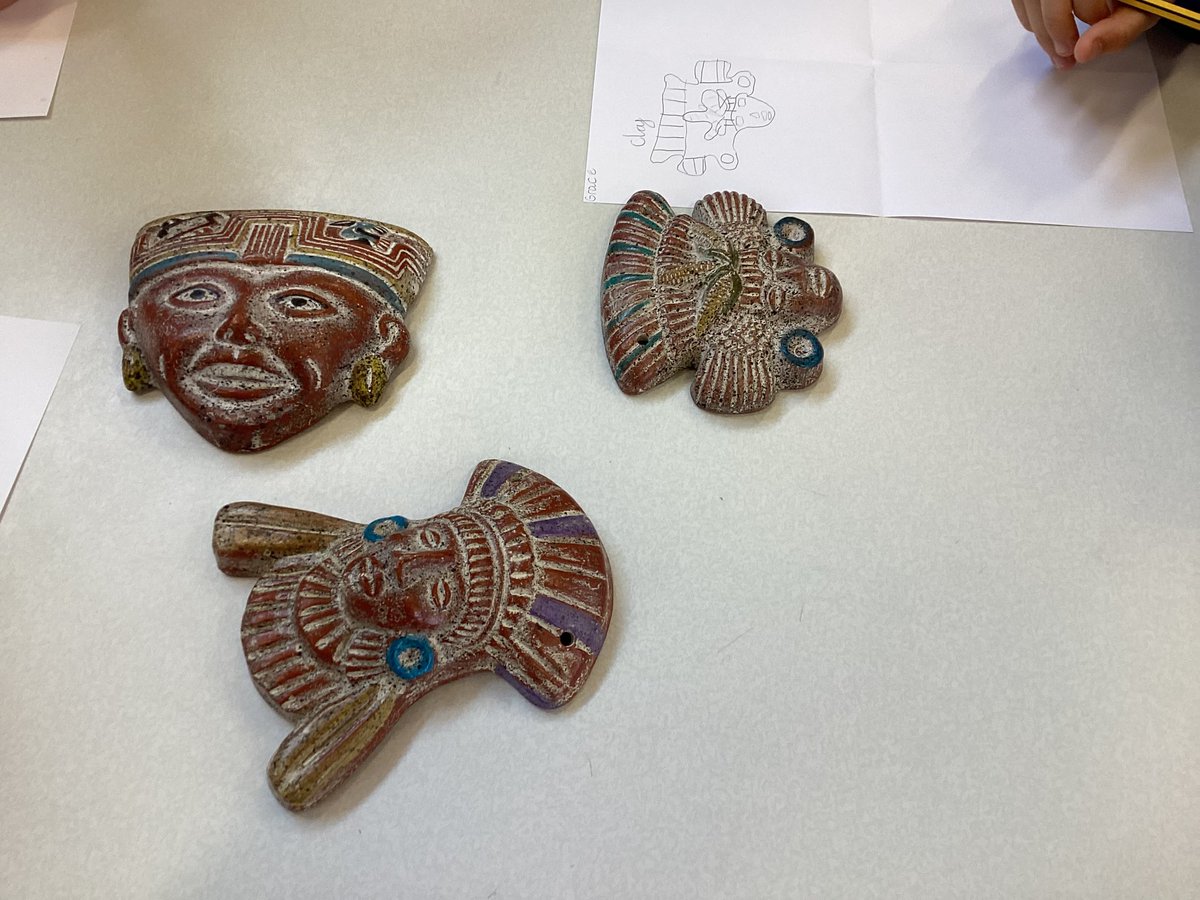 Clay artefacts represent gods. There are clues on the forehead to identify which god is which. <a href="/history_to_life/">historytolife</a>