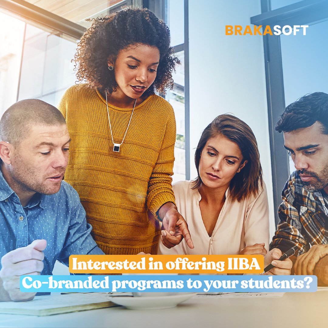 BrakaSoft's tweet photo. Unlock the door to in-demand business analysis skills for your students! Our expert trainers, selected by the Montreal College of Information Technology, deliver IIBA-endorsed courses aligned with the globally recognized BABOK® Guide.💯

Visit Now: https://t.co/93G4TOM5Ui https://t.co/gBreRCEYCW