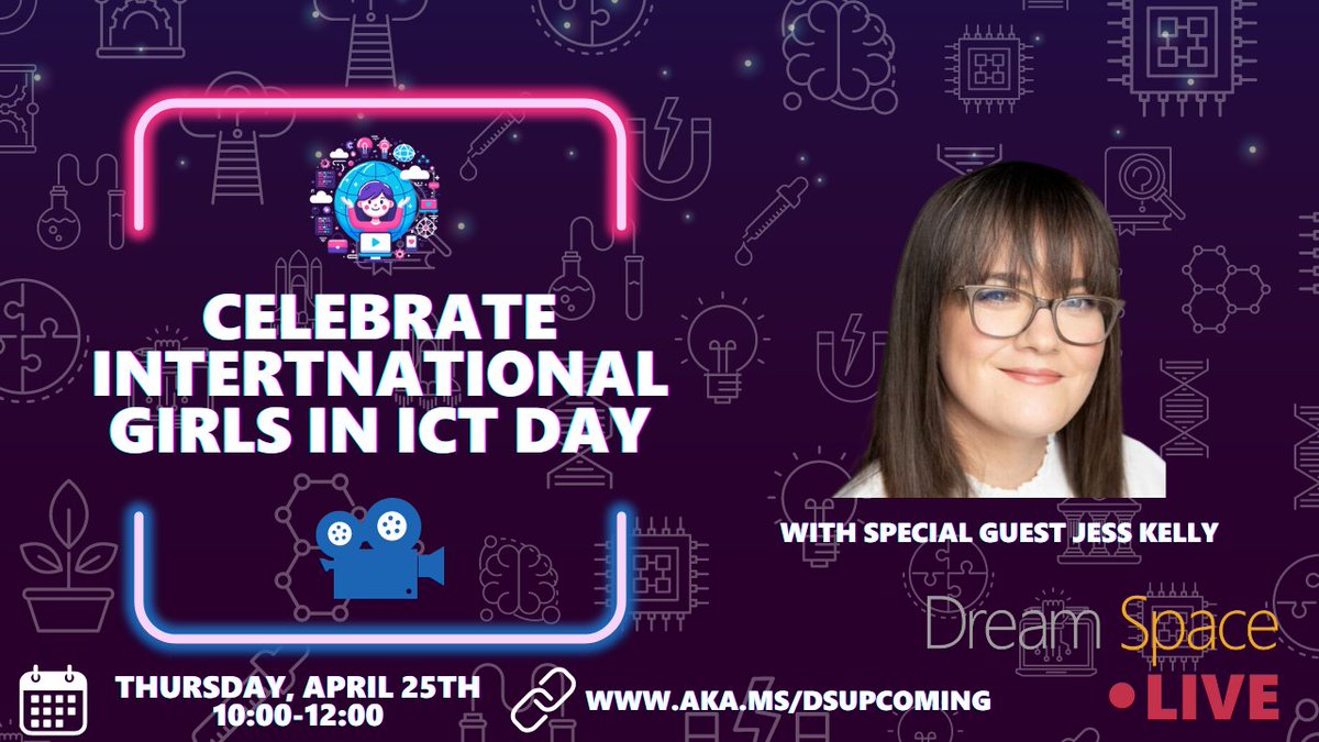 Next week #MSDreamSpace will be celebrating #GirlsInICT Day with the amazing @jesskellynt ‼️ Register your primary class today - aka.ms/DSUpcoming