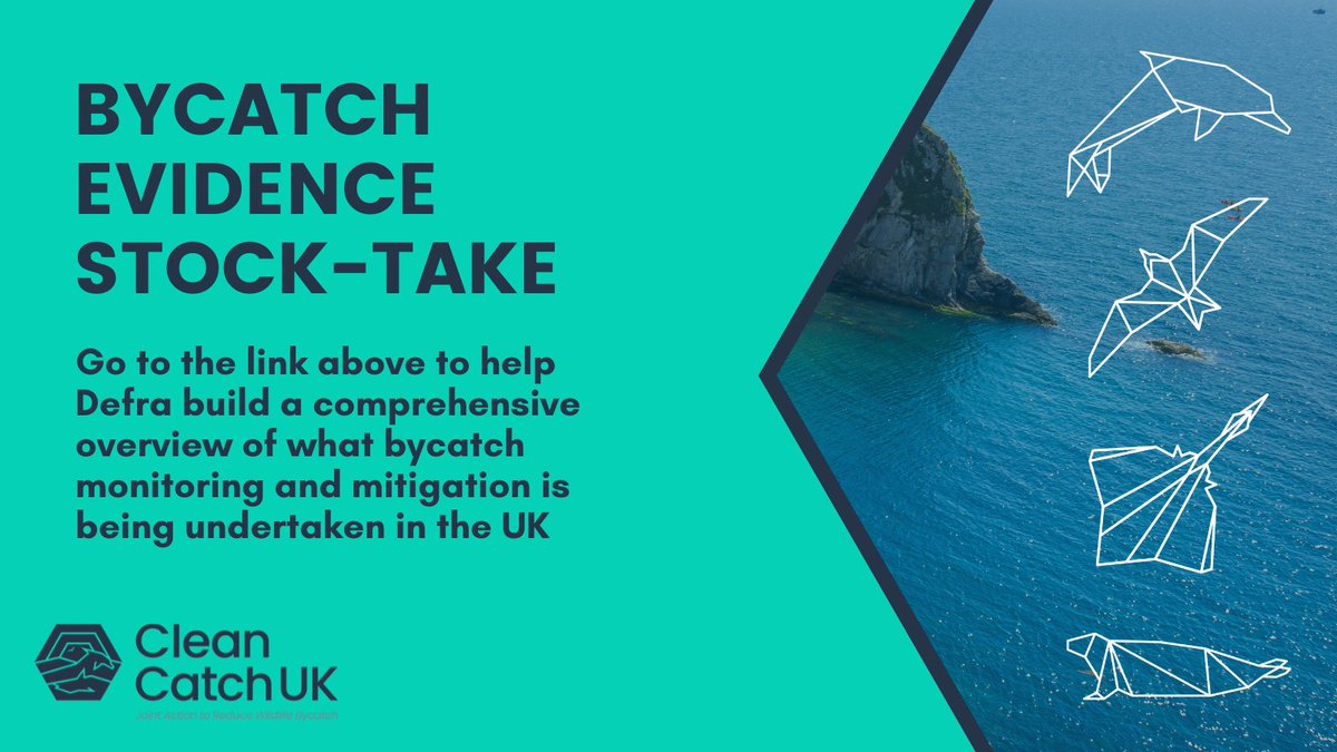 Don't forget - help @DefraGovUK build a picture of #bycatch monitoring & mitigation work in the #UK by submitting info on any project you are or have been involved in here 👉 cleancatchuk.com/defra-call-out…
Deadline Fri 26 April!