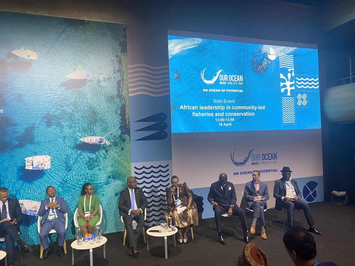 📢@ghanagov 🇬🇭announces new MPA covering 700sq km. that will be governed using community based management measures 🌊 #OurOceanGreece #RiseUp4theOcean @BlueVentures #SideEvent
